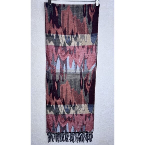 Fraas Eco Cashmink Ripple Print Colorful Soft Scarf NWT - Picture 5 of 12
